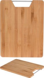 Deska za rezanje lesena s kovinskim ročajem  
