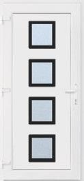 Vrata vhodna NEW YORK 980x2080mm, leva, PVC bela