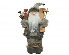 Figura božiček okrasni s smučkami, 45cm, Kaem.