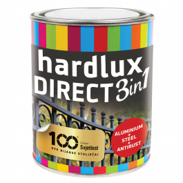 Hardlux lak direct 3 v 1 črni mat RAL 9005 0,9l
