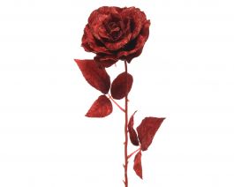 Roža vrtnica božična rdeča 60cm, Kaem.