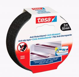 Trak protizdrsni Tesa Antislip, črn, 5m x 50mm