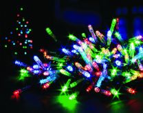 800 LED lučk s spominskim krmilnikom, zelena žica, multicolor