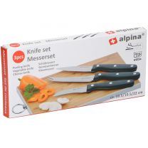 Nož za rezanje zelenjavo, sir set 3/1 18,5/19,5/22cm Alpina Ed.
