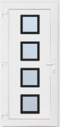 Vrata vhodna NEW YORK 980x2080mm, leva, PVC bela