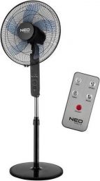 Ventilator samostoječi NEO, daljinski upravljalnik, fi 40 cm, 45 W, črn, Top.