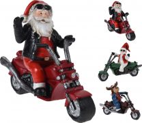 Figura božiček, snežak, jelenček na motorju, Koo.