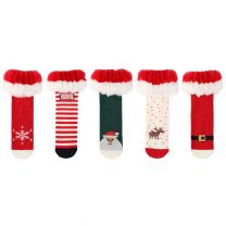 Božične nogavice barvne, rdeče/bele, Tims.