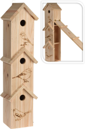 Hiška ptičja-gnezdilnica lesena 3 nadstropna, Koop.