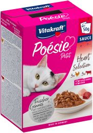 Hrana za mačke Poesie Petit, srce, 6x50g, Vit.