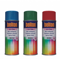Sprej belton spectral peščeno rumeni ral 1002 400.ml 
(2v1, temeljni + visoko pokrivni za različne podlage)