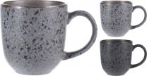 Lonček stoneware siv 380ml, 2 barvi
