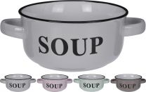 Skodelica za juho Soup z dvema ročajema, 4 barve, Koop.