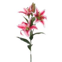 Cvetje umetno Mica, lilija zvezdasta roza 75 cm, Edel.