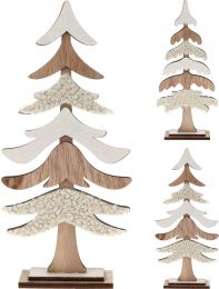 Drevo leseno belo/rjavo, 30 cm, Koo.
