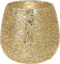 Svečnik glitter 8cm, zlat
