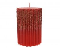 Svečke glitter novoletna 10cm, rdeča
