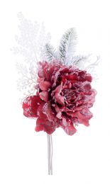 Cvetje umetno potonika zasnežema rdeča 22x52 cm, Bizz.