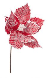 Cvetje umetno božična zvezda rdeča Enid 27x25 cm, Bizz.