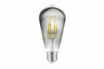 Žarnica LED Filament siva 6W ST64 500lm 2700K E27 Gtv