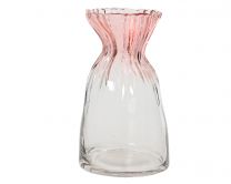 Vaza steklena Soft pink, 20,5 x12cm
