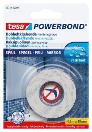 Trak lepilni obojestranski za ogledala Tesa Powerbond Mirror,bel, 1,5m x  19mm
