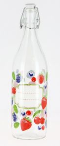 Steklenica z zamaškom Heidi dekor  1l (