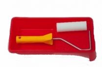 Valjček "Foam MINI" goba 11 cm - set z ročajem in posodo za barvo