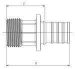 KOS PREHODNI REHAU RAVNI 16-1/2"ZN Rg 456311