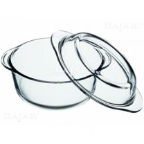 Pekač steklen okrogel  s pokrovom 4l Excellent, 27x13,5cm 
