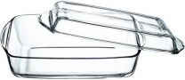Pekač steklen s pokrovom 3,9l Excellent,34x19,5x10cm 
