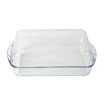 Pekač steklen s pokrovom 5,2l, 35x22x12cm  
