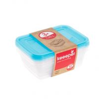 Posoda za hrano Fredo "fresh˝set 3x1,25l, 20,5x15,5x6,5cm  modra 
