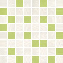 LIRA WHITE-GREEN MOSAIC 25X25, CERSANIT
