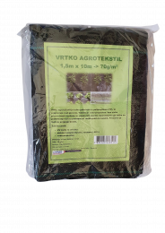 Agrotekstil VRTKO  0,9x10m, 70 gr, črna zelene črte