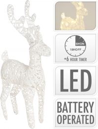Jelen beli z 50 led lučkami, 45 cm, Koo.