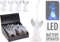 Figura novoletna viseči angel led 11 cm, Koo.