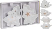 Skleda oblika drevesa novol. set 2/1 porcelan 
