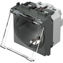 Vtičnica MODUL s pokrovom SCHUKO+KS 2P+16A 2M antracit