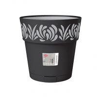 Lonec cvetlični Gaia fi 30 x H29 graphite, Stef.