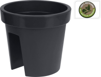 Lonec cvetlični ograjni, antracit, fi 28 cm, Kop.