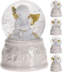 Krogla snežna angelček 6,5 cm, Koo.