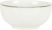 Skledica bela z zlatim robom 200ml, porcelan, Koop.
