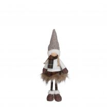 Figura božična punčka rjava 42 cm, Edel.