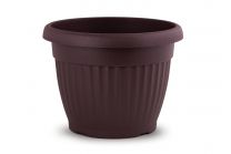 Lonec cvetlični Mediteran 25, fi 30 x H 22 ( 7,0 L ) temno rjavi, PLS