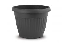 Lonec cvetlični Mediteran 25, fi 30 x H 22 ( 7,0 L ) antracit, PLS