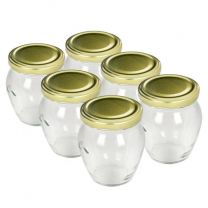 Kozarec za vlaganje Amfora, 314ml, set 6/1, s pokrovčki št. 63
