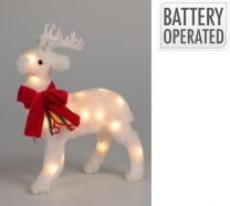 Figura jelenček bel, 40 led, 20 cm, Koo.