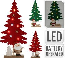 Drevo božično z božičkom led, 34 cm, Koo.