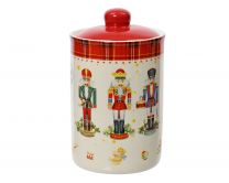 Doza keramična s pokrovom Nutcracker 10x16,6cm 
